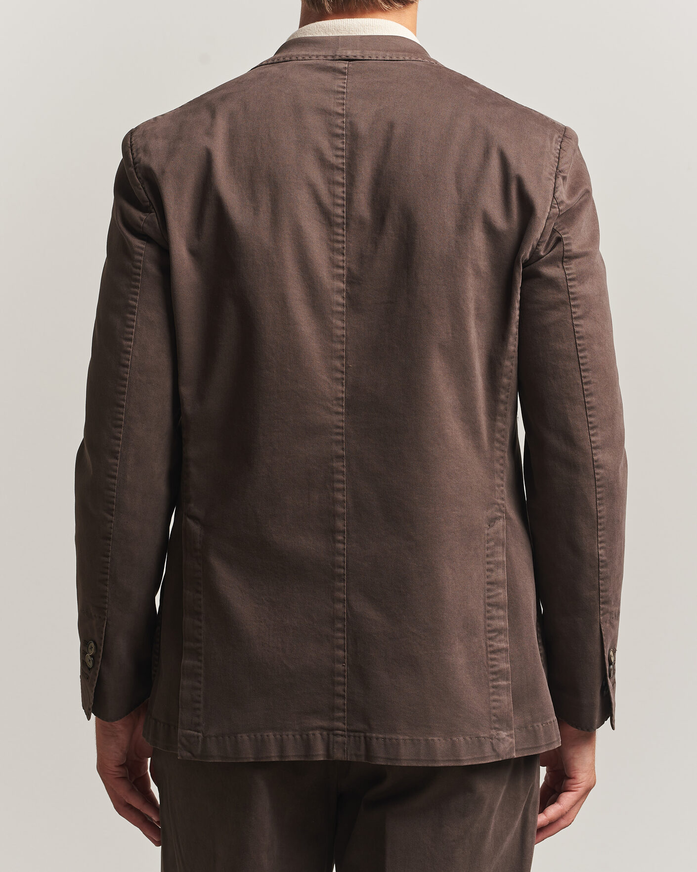 Heren | Blazers | Santaniello | Washed Cotton Patch Pocket Blazer Brown