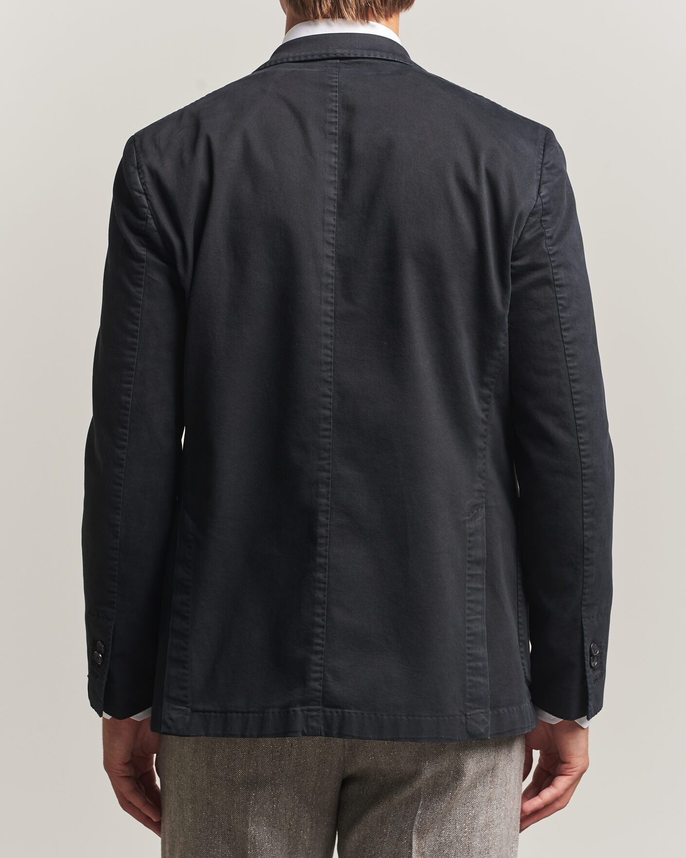 Heren | Blazers | Santaniello | Washed Cotton Patch Pocket Blazer Black