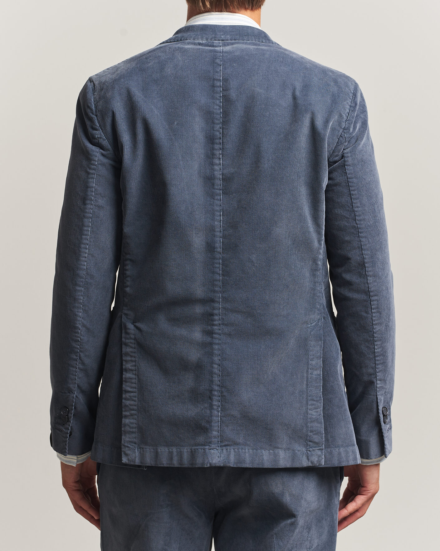 Heren | Blazers | Santaniello | Corduroy Patch Pocket Blazer Iron Blue