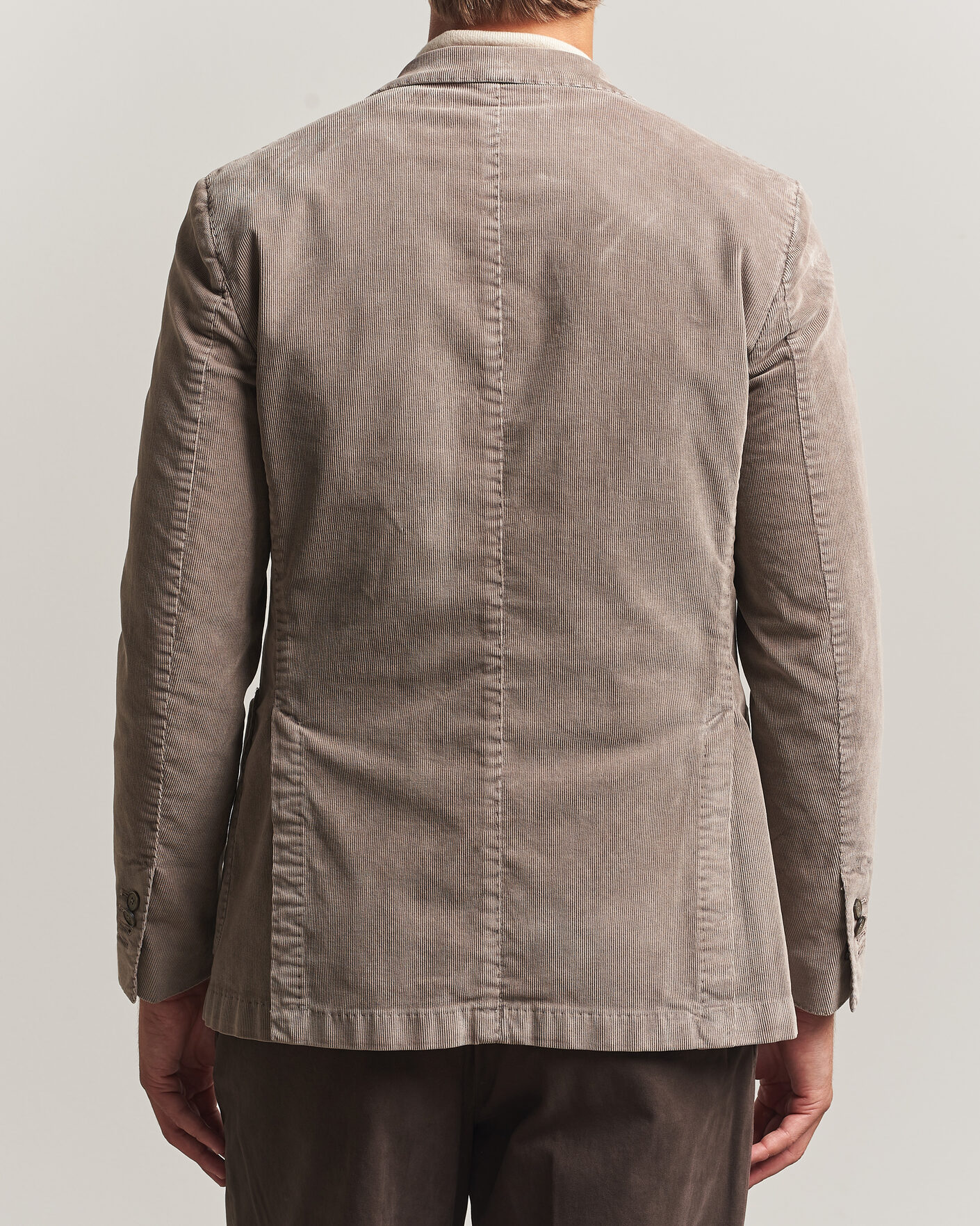 Heren | Blazers | Santaniello | Corduroy Patch Pocket Blazer Taupe