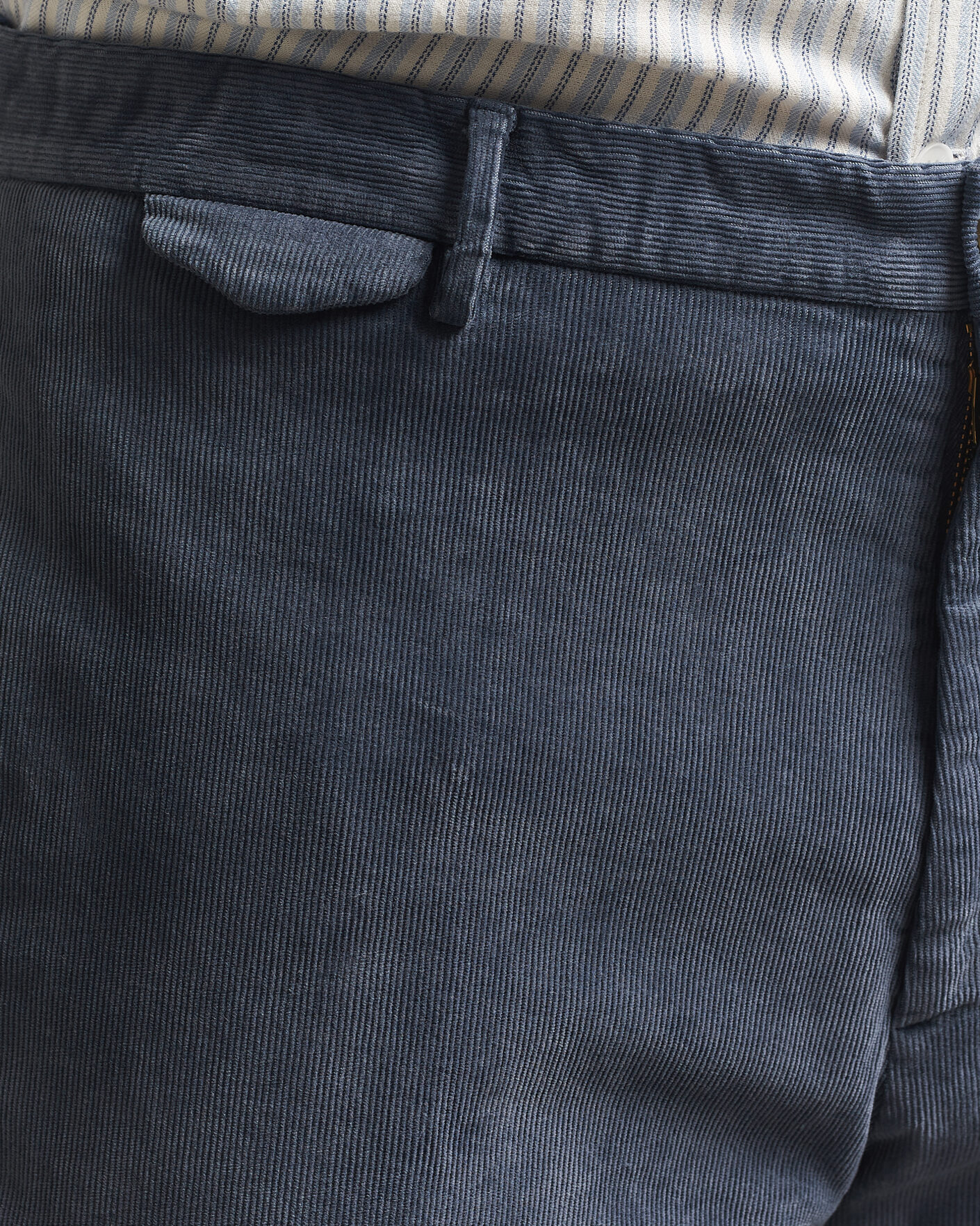 Heren | Broeken | Santaniello | Corduroy Trousers Iron Blue