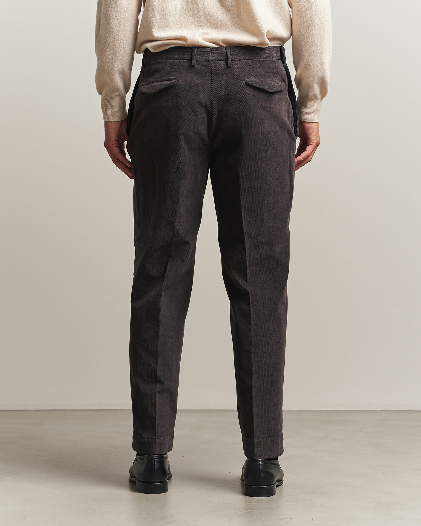 Heren | Broeken | Santaniello | Corduroy Trousers Dark Grey
