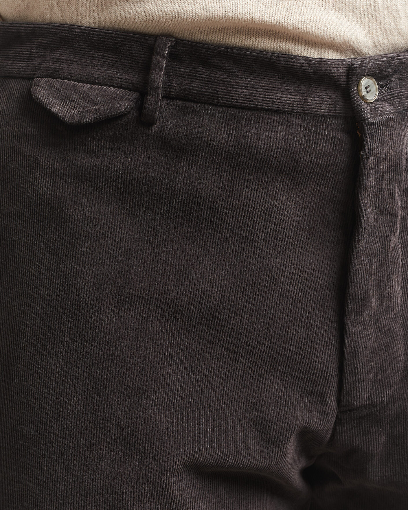 Heren | Broeken | Santaniello | Corduroy Trousers Dark Grey