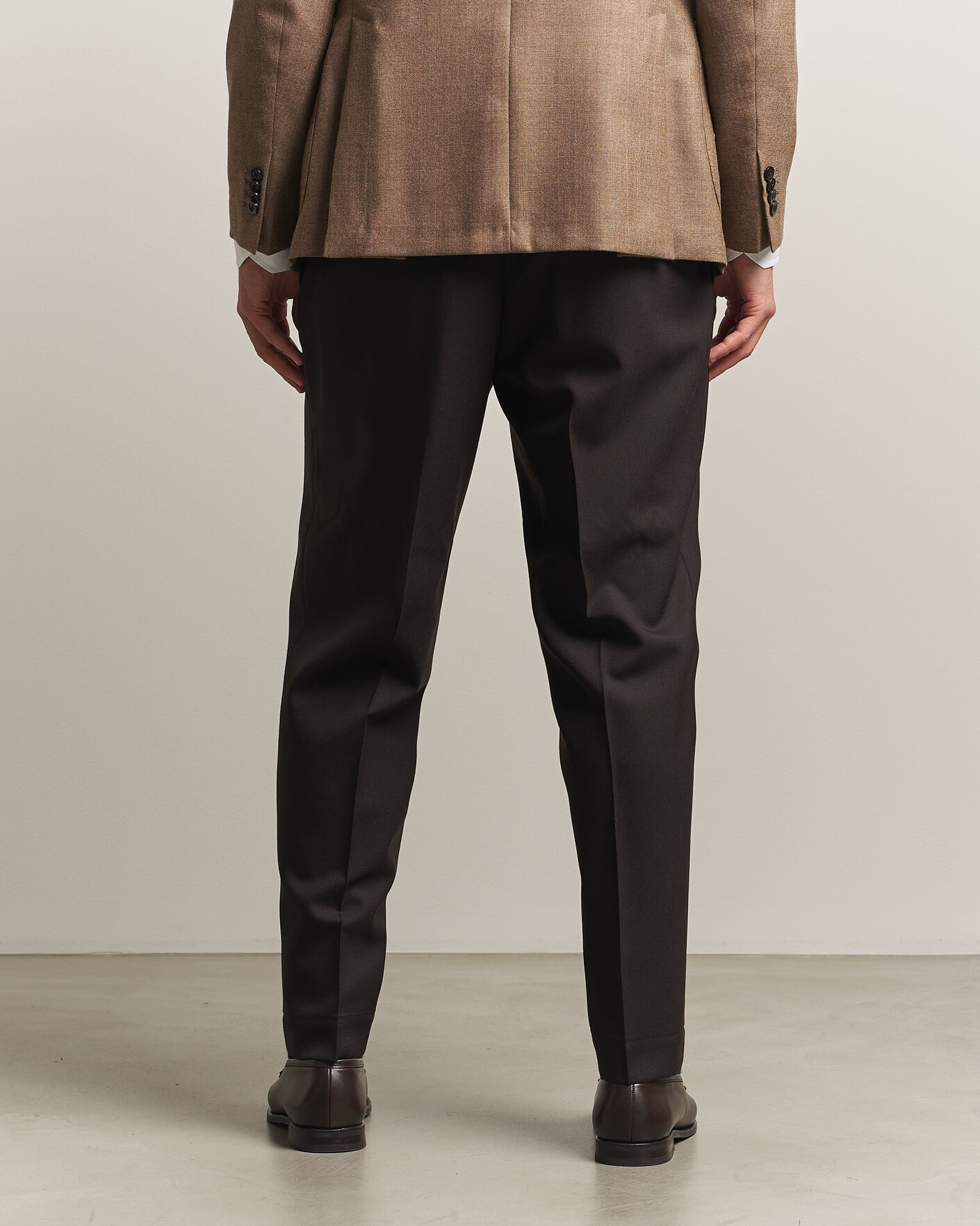 Heren | Broeken | Santaniello | Wool Trousers Brown