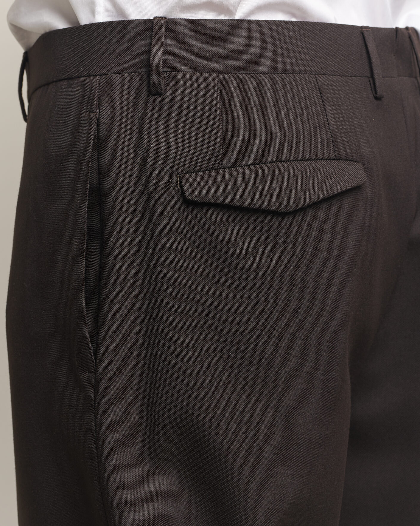 Heren | Broeken | Santaniello | Wool Trousers Brown