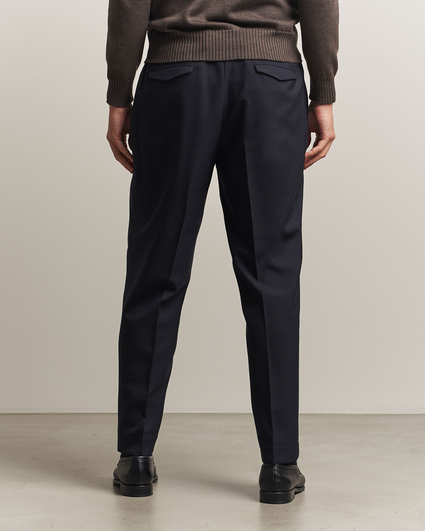 Heren | Broeken | Santaniello | Wool Trousers Navy