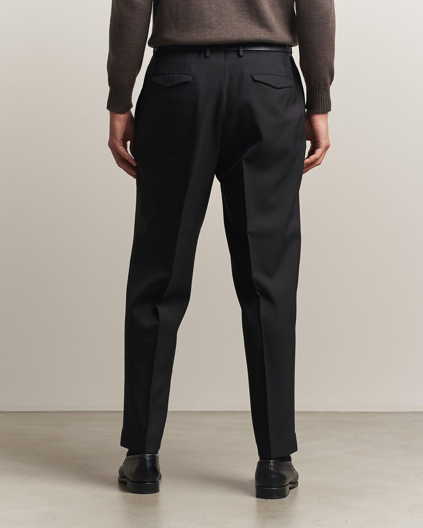Heren | Broeken | Santaniello | Wool Trousers Black