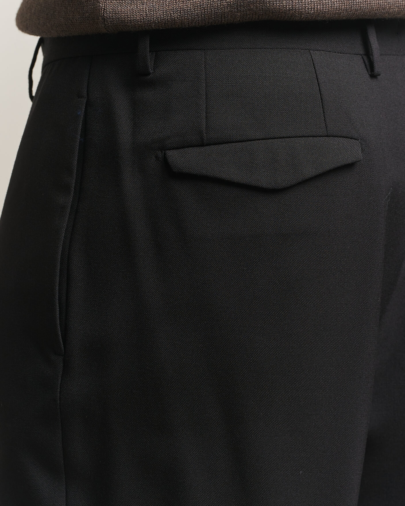Heren | Broeken | Santaniello | Wool Trousers Black