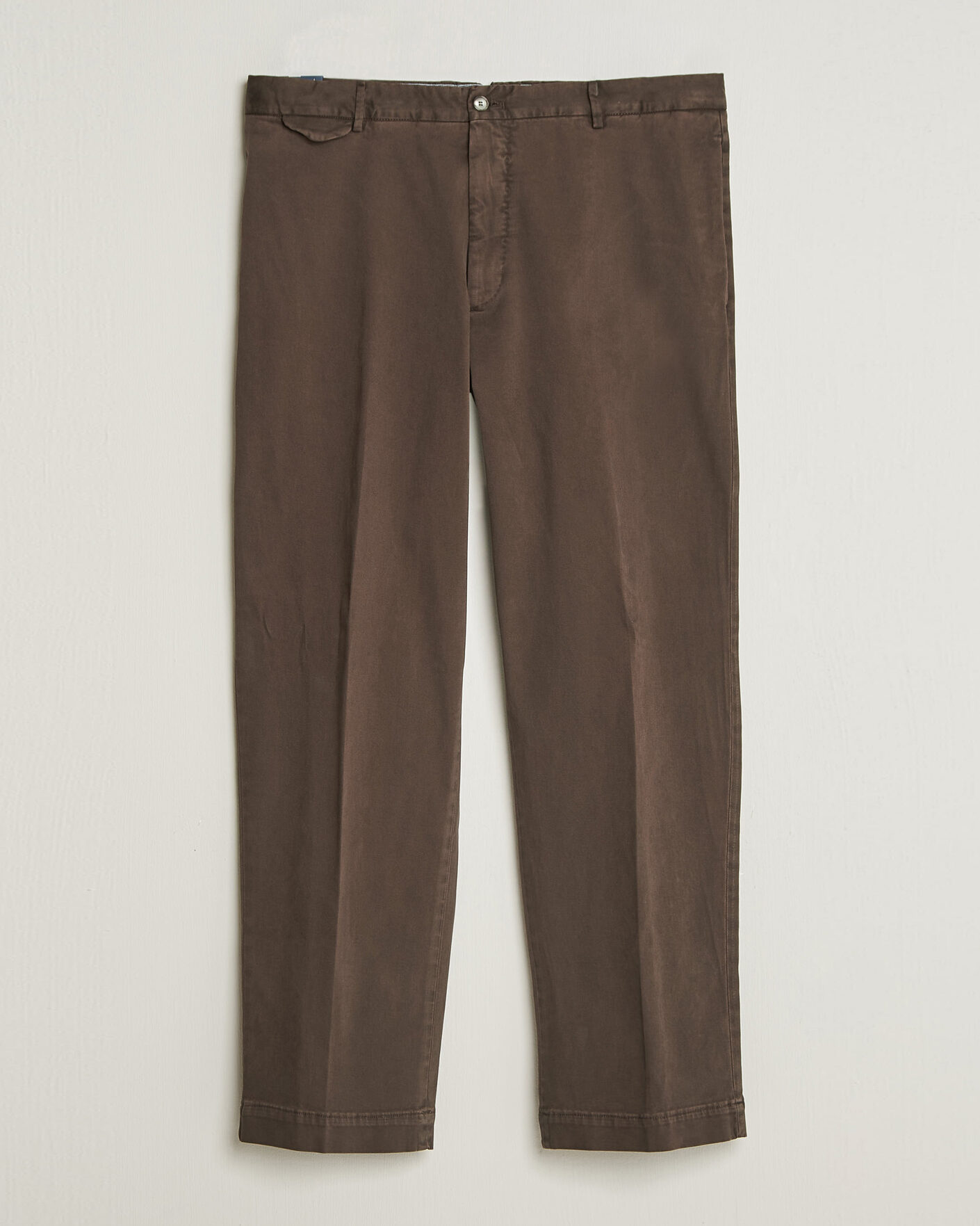 Heren | Broeken | Santaniello | Washed Cotton Trousers Brown