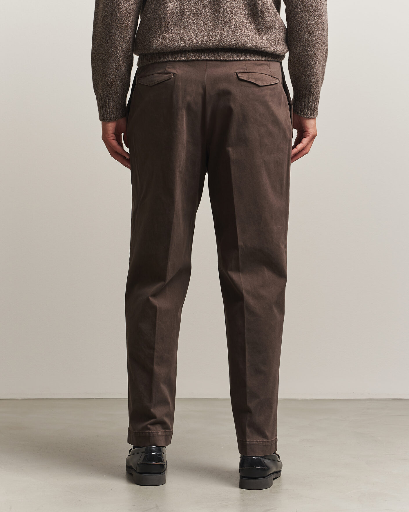 Heren | Broeken | Santaniello | Washed Cotton Trousers Brown