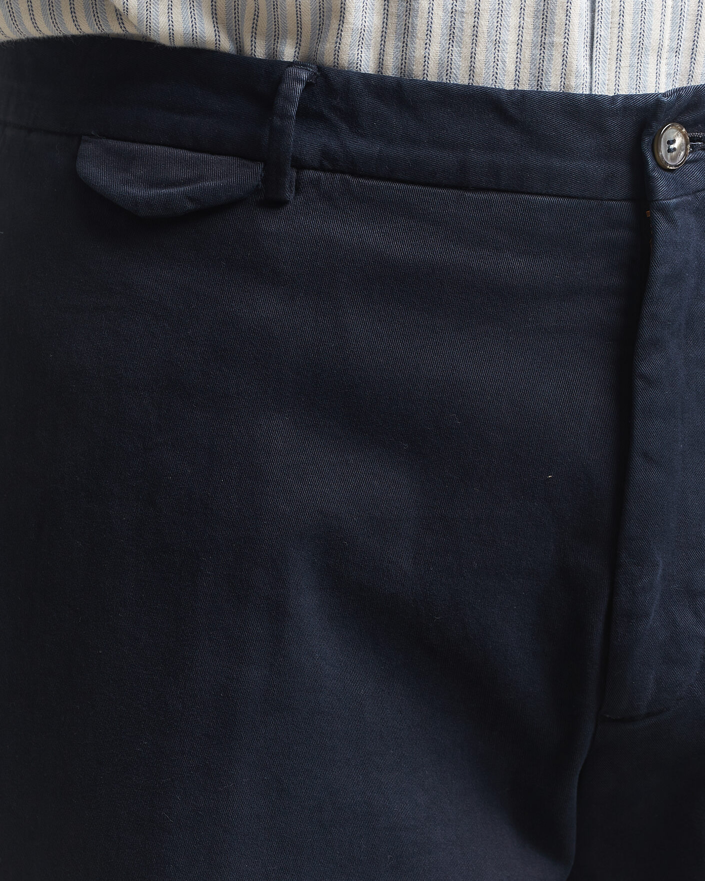Heren | Broeken | Santaniello | Washed Cotton Trousers Navy