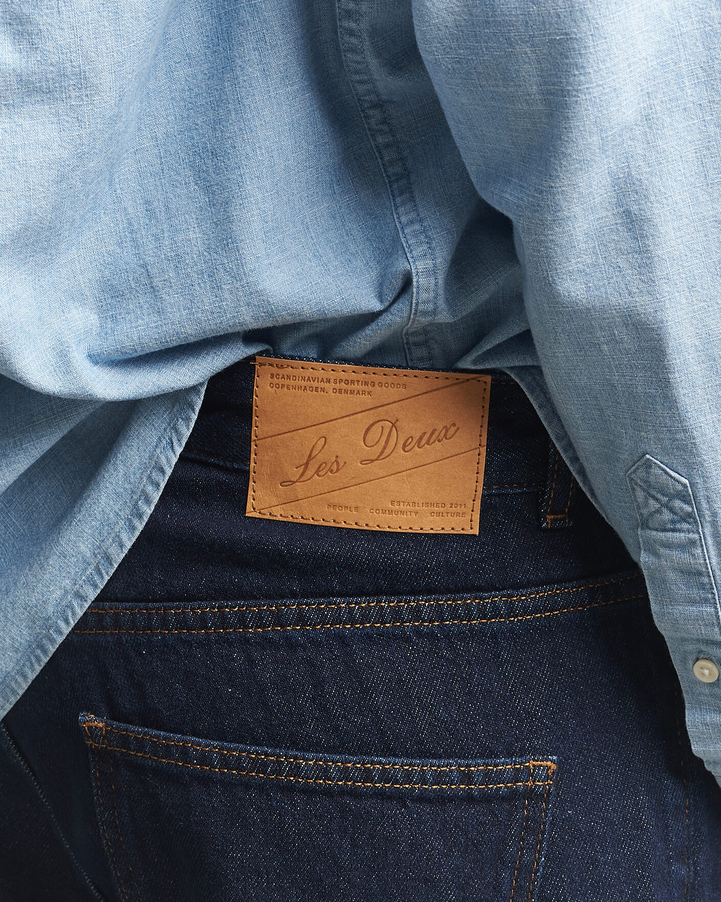 Heren | Jeans | LES DEUX | Ryder Jeans Dark Indigo Wash