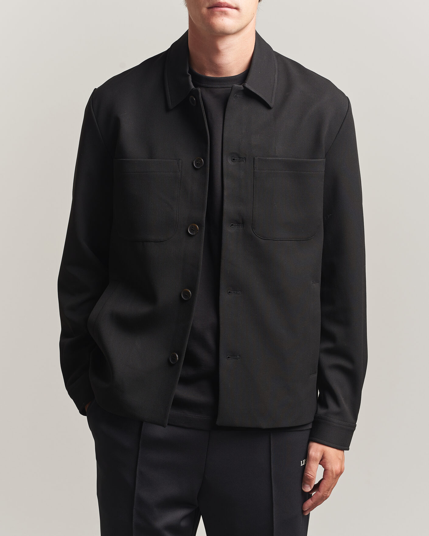 Heren | Overhemden | LES DEUX | Marsielle Hybrid Jacket Black