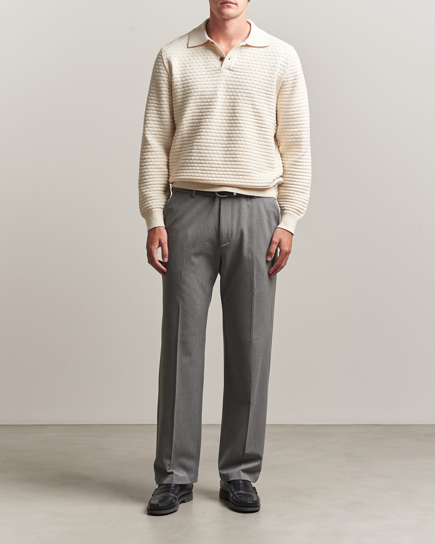 Heren | Broeken | LES DEUX | Como Solid Slack Pants Grey Melange