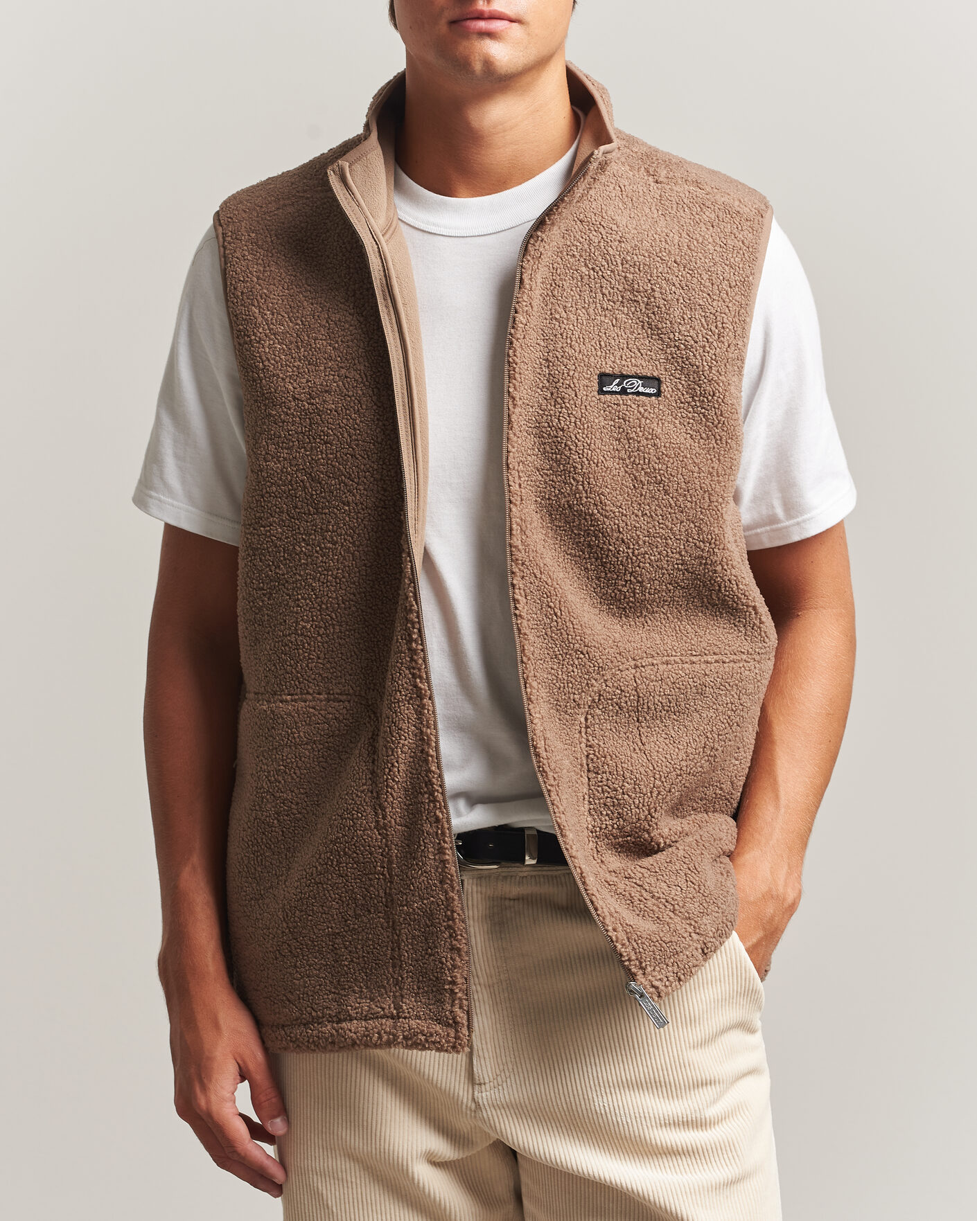 Heren | Gilets | LES DEUX | Patch Teddy Vest Caribou