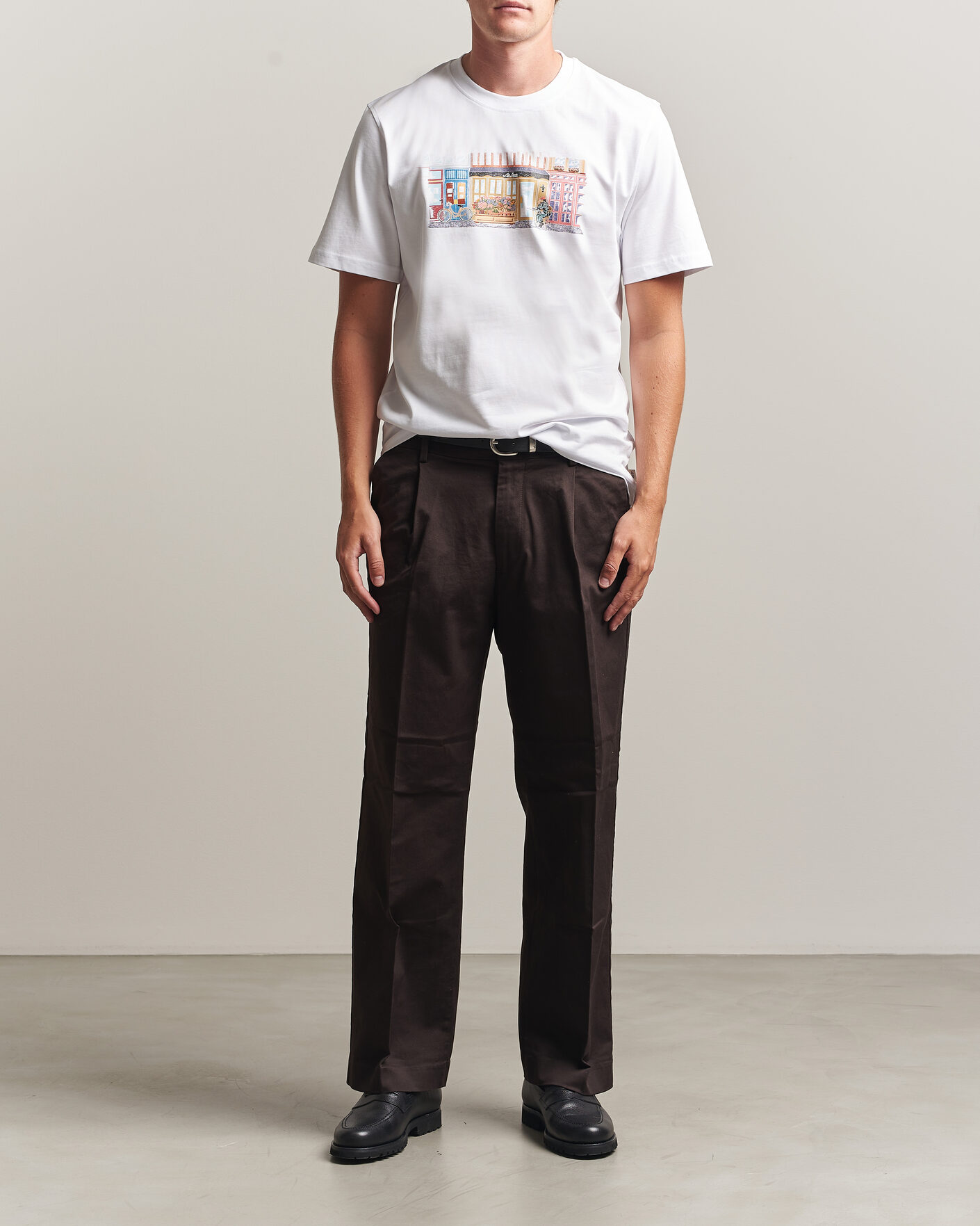 Heren | T-shirts | LES DEUX | Market T-Shirt White