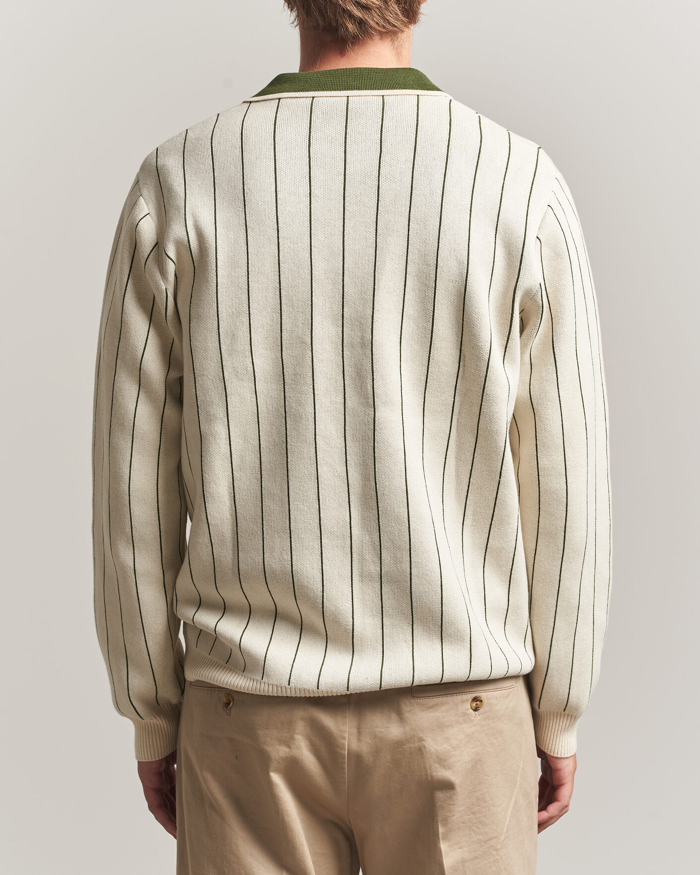 Heren | Truien | LES DEUX | Signature Knitted Long Sleeve Polo Ivory