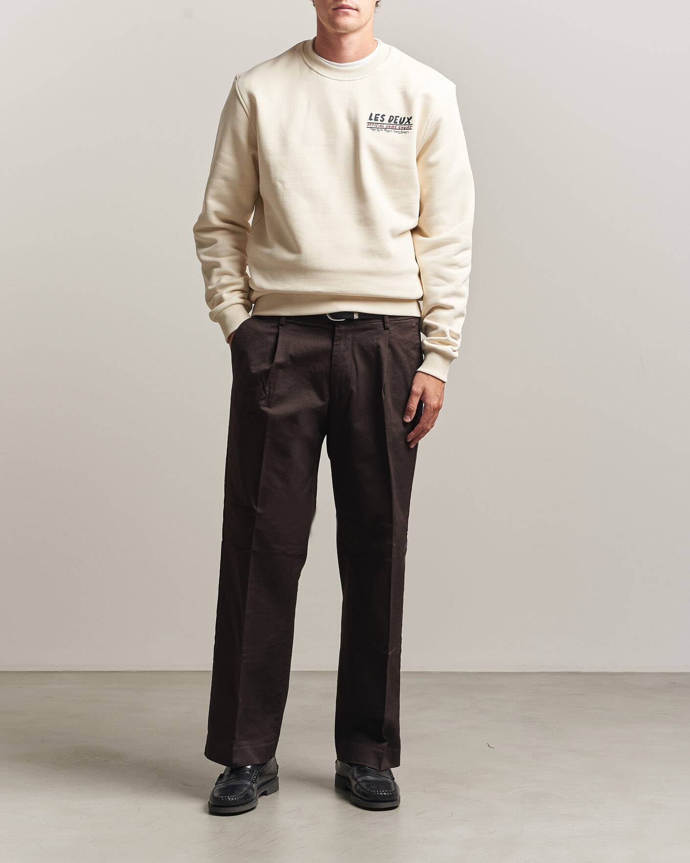 Heren | Truien | LES DEUX | Record Sweatshirt Ivory