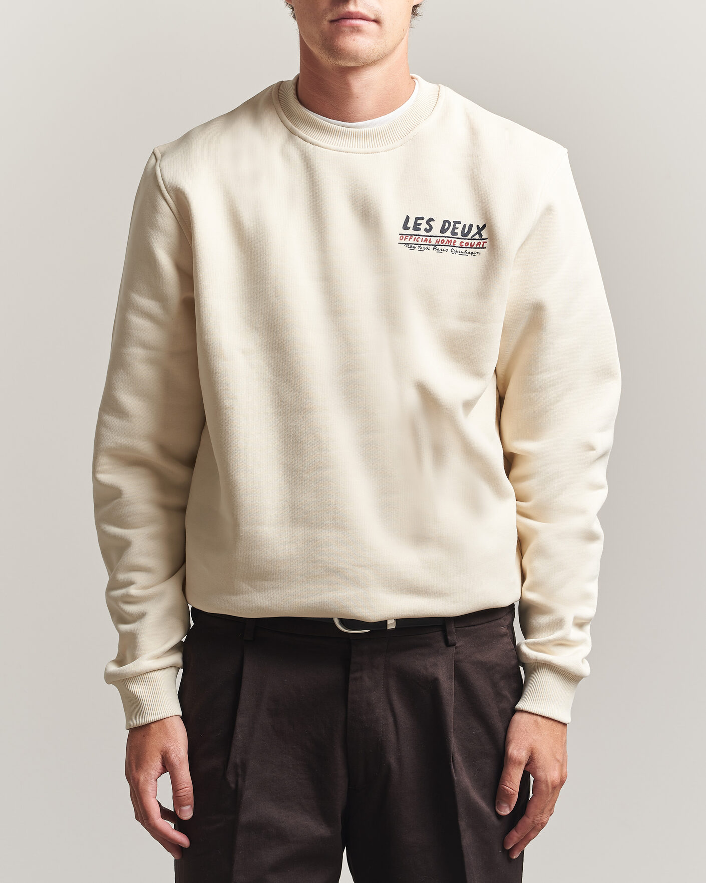 Heren | Truien | LES DEUX | Record Sweatshirt Ivory