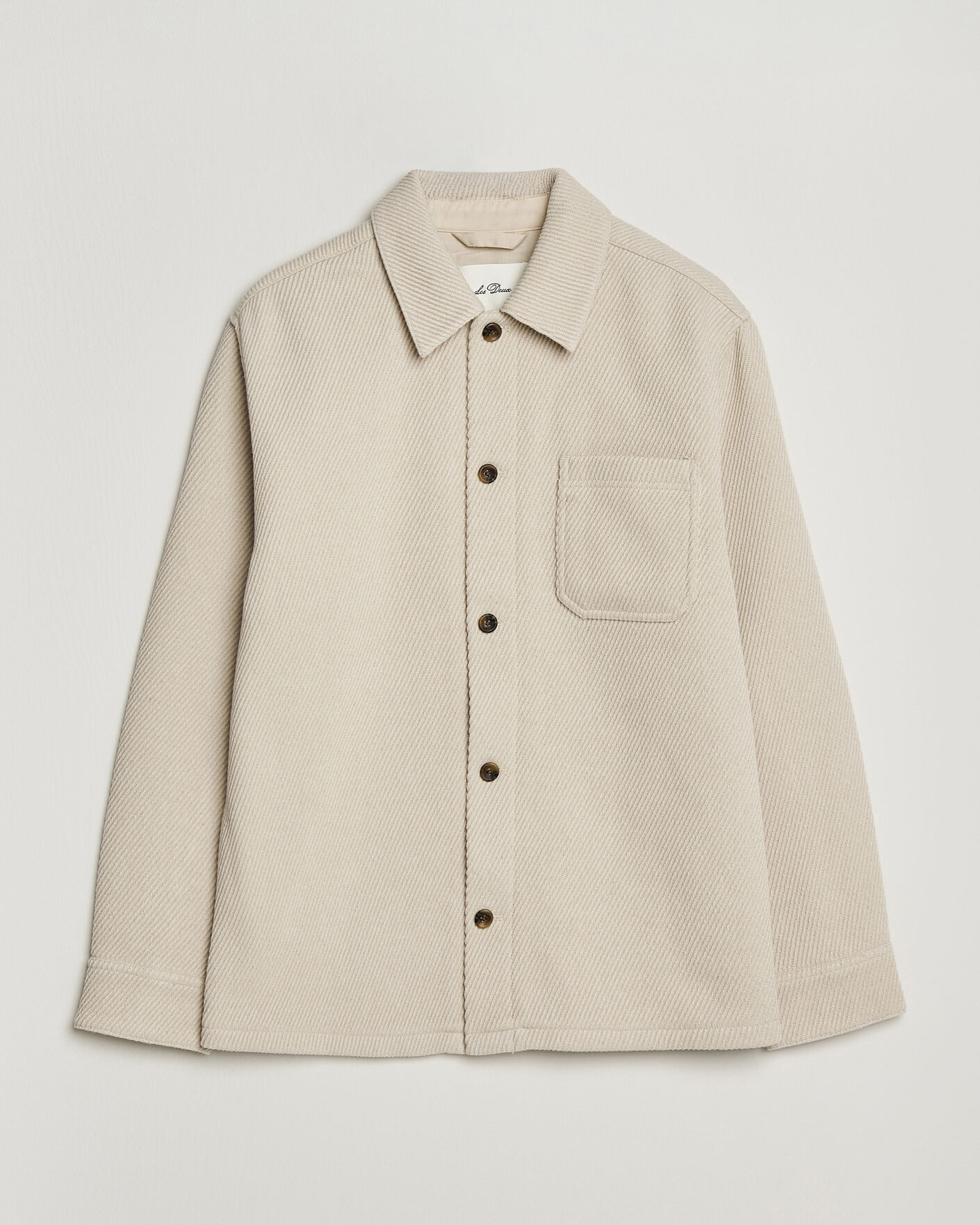 Heren | Overhemden | LES DEUX | Twill Wool Overshirt Ivory