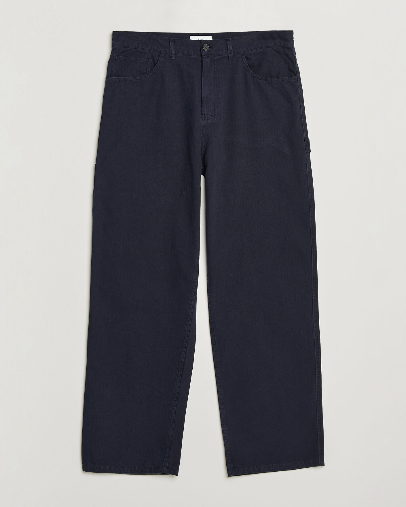 Heren | Broeken | LES DEUX | Roi Carpenter Herringbone Pants Dark Navy