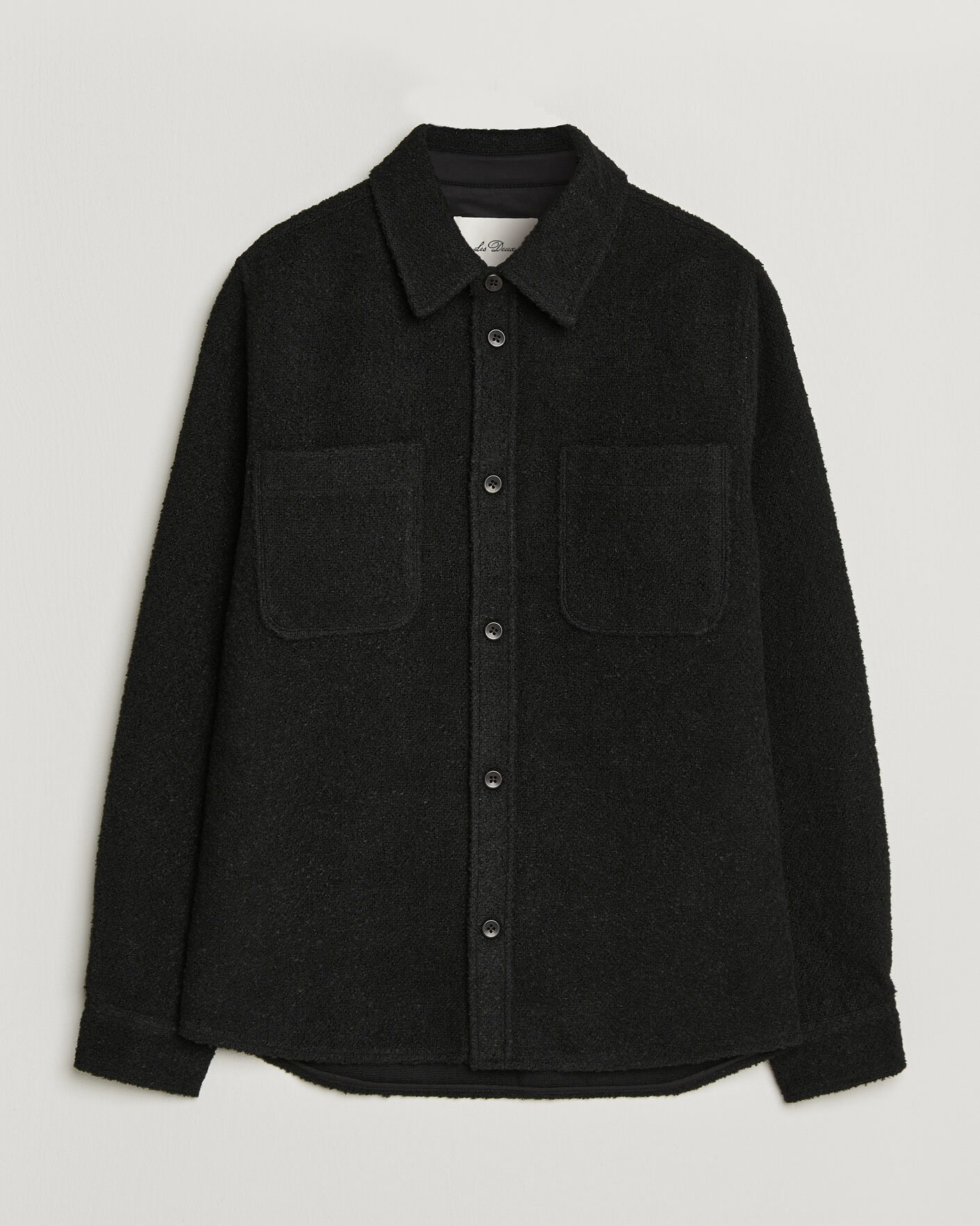 Heren | Overhemden | LES DEUX | Boucle Overshirt Black