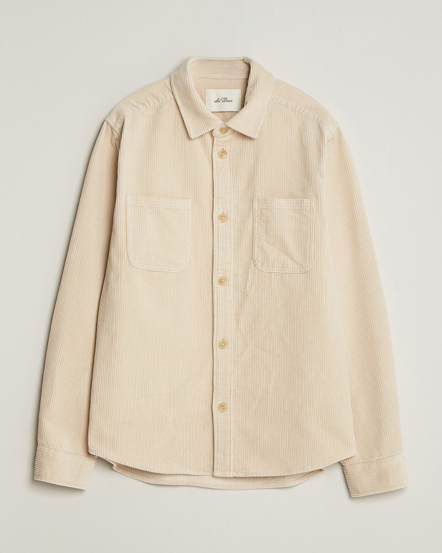 Heren | Overhemden | LES DEUX | Corduroy Overshirt Ivory