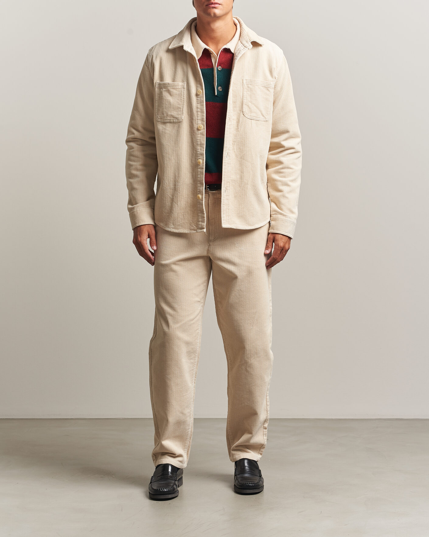 Heren | Overhemden | LES DEUX | Corduroy Overshirt Ivory