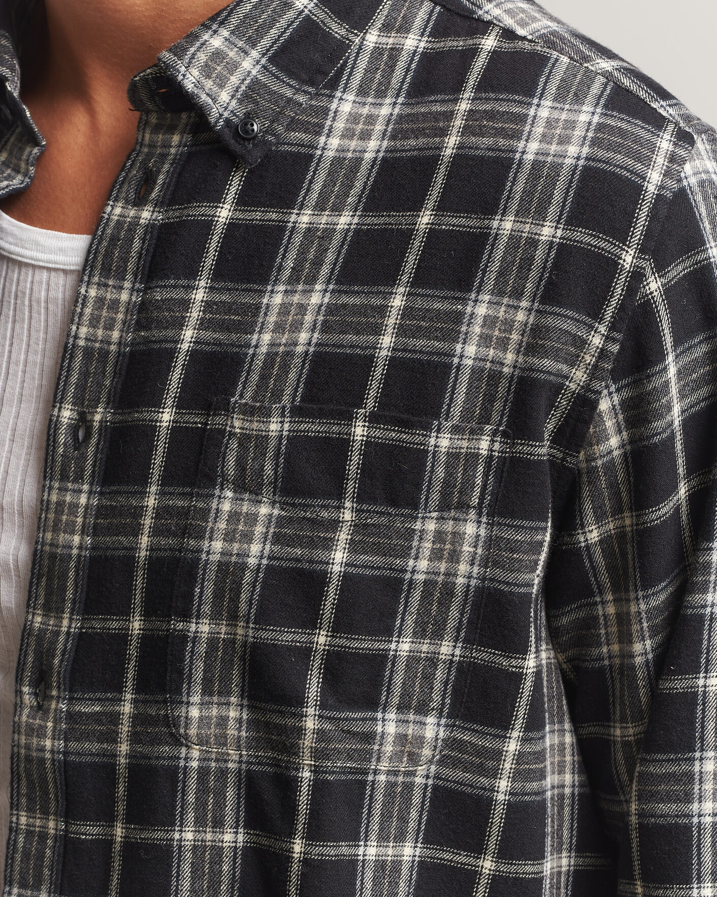 Heren | Overhemden | LES DEUX | Vintage Check Shirt Black