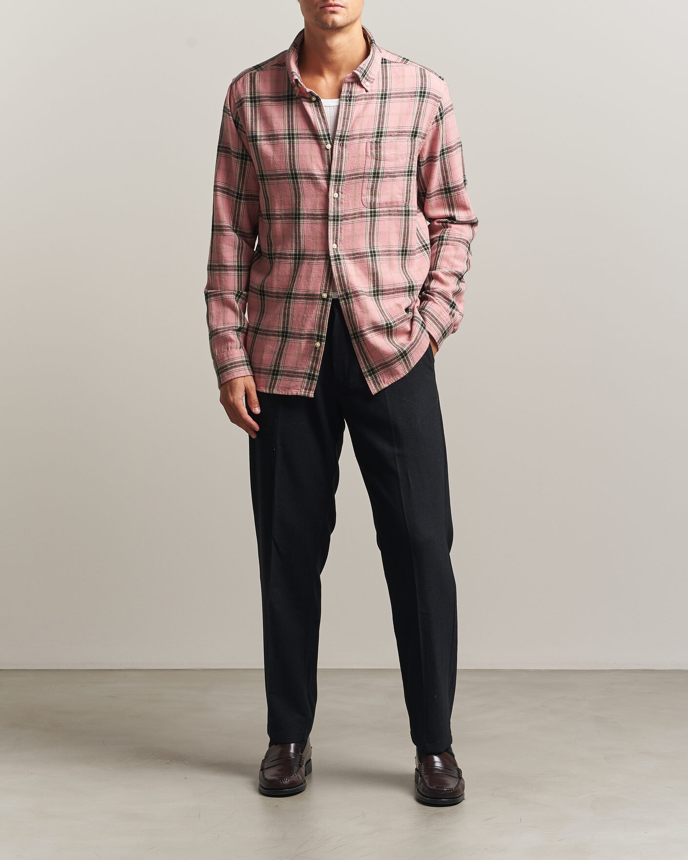 Heren | Overhemden | LES DEUX | Vintage Check Shirt India Ink