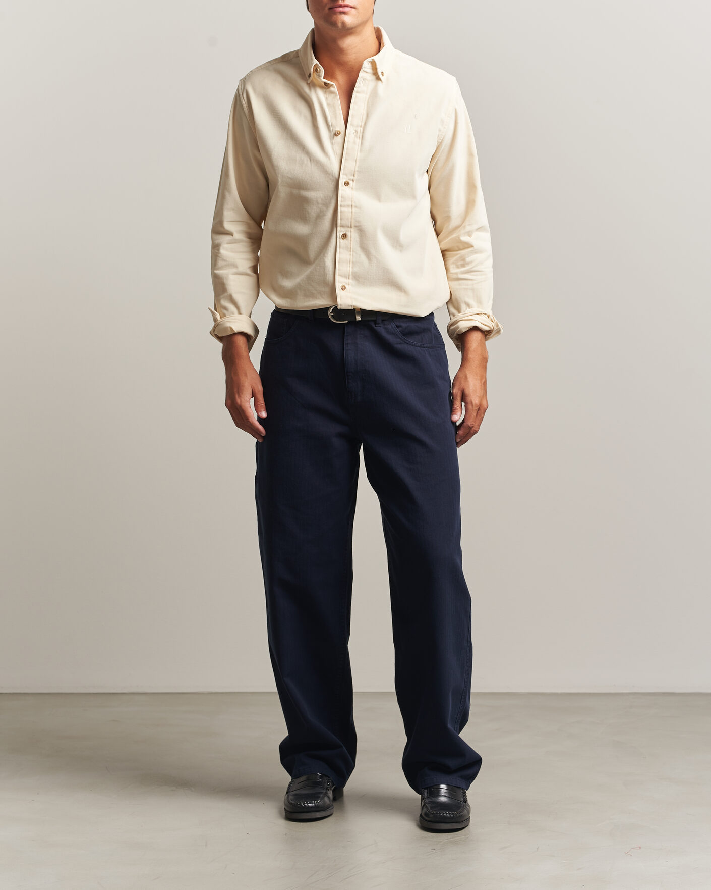 Heren | Overhemden | LES DEUX | Pinwale Corduroy Shirt Ivory