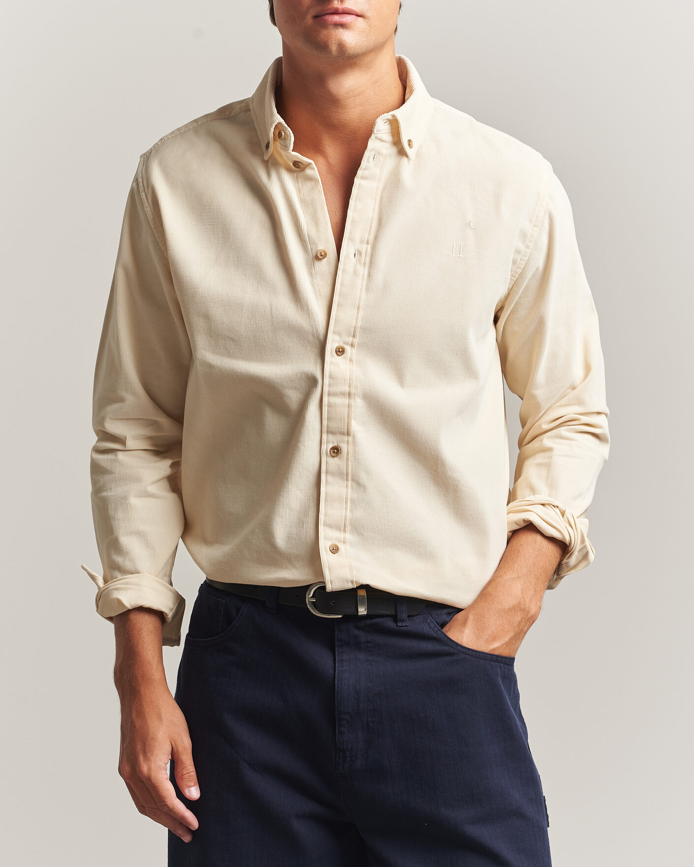 Heren | Overhemden | LES DEUX | Pinwale Corduroy Shirt Ivory