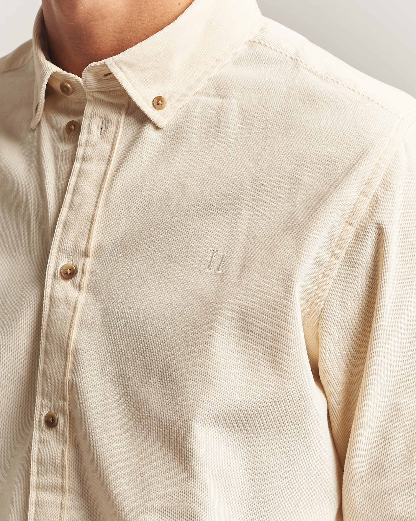 Heren | Overhemden | LES DEUX | Pinwale Corduroy Shirt Ivory