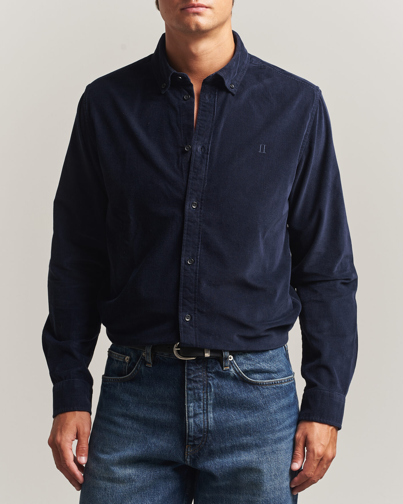 Heren | Overhemden | LES DEUX | Pinwale Corduroy Shirt Dark Navy