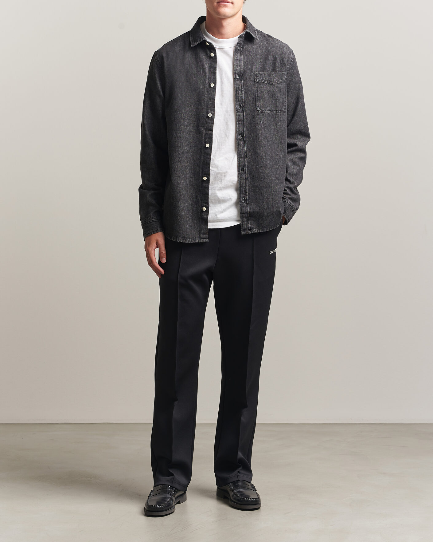 Heren | Overhemden | LES DEUX | Denim Shirt Black Wash