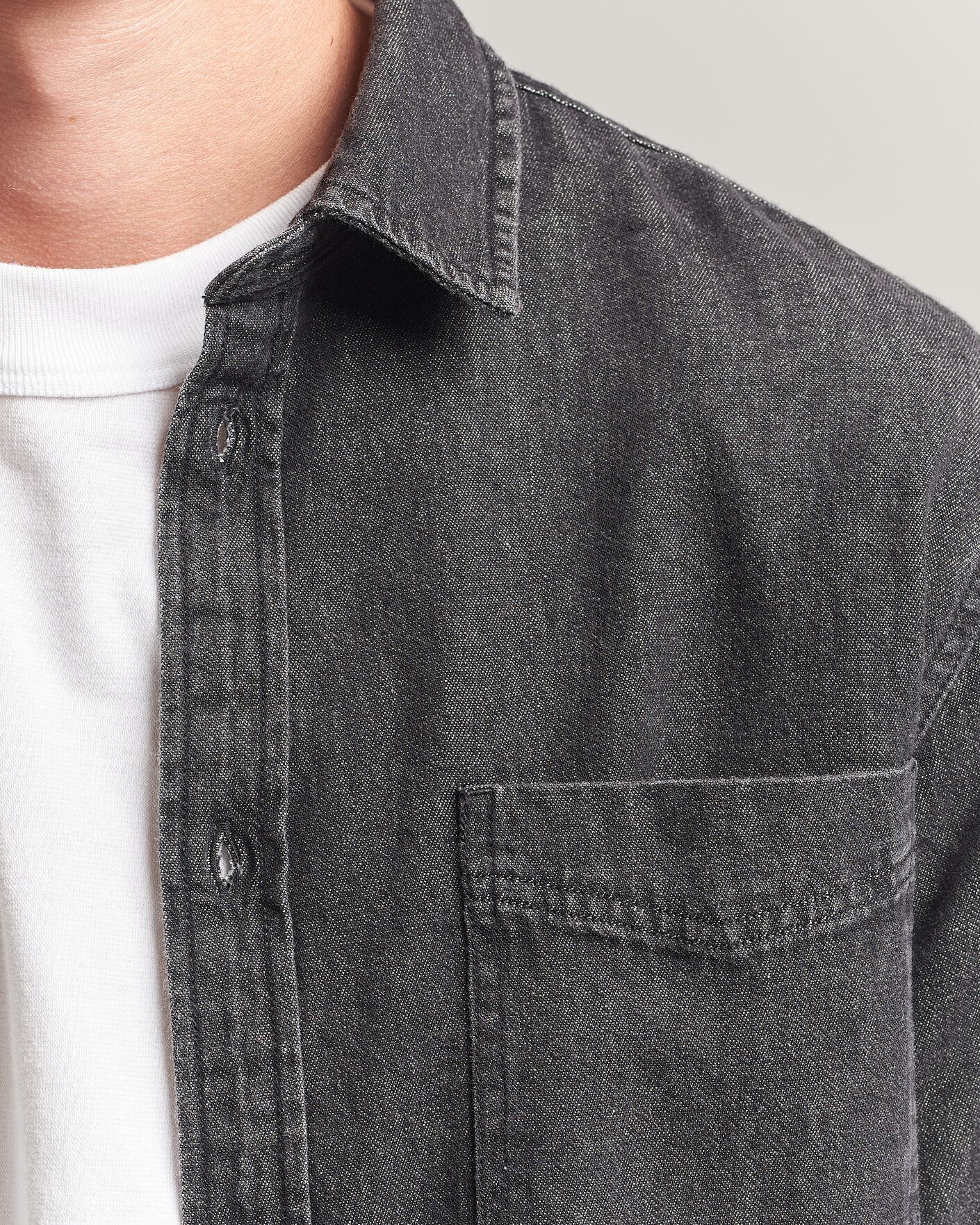Heren | Overhemden | LES DEUX | Denim Shirt Black Wash