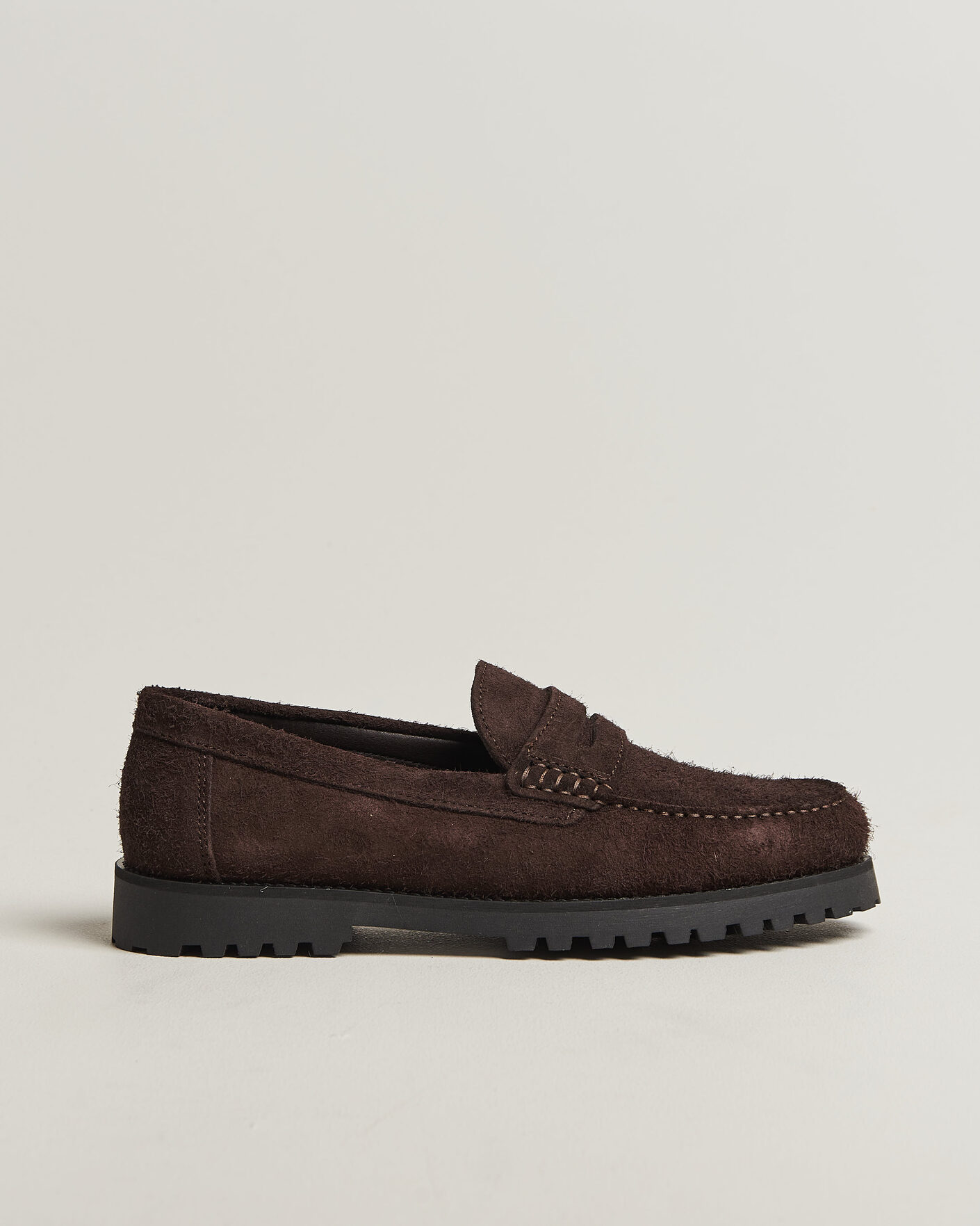 Heren | Instappers | LES DEUX | Hairy Suede Loafer Molé Brown