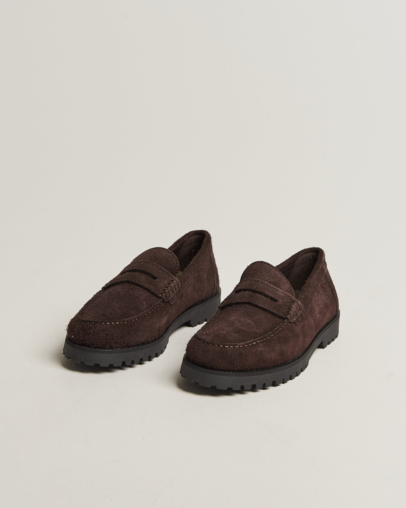 Heren | Instappers | LES DEUX | Hairy Suede Loafer Molé Brown