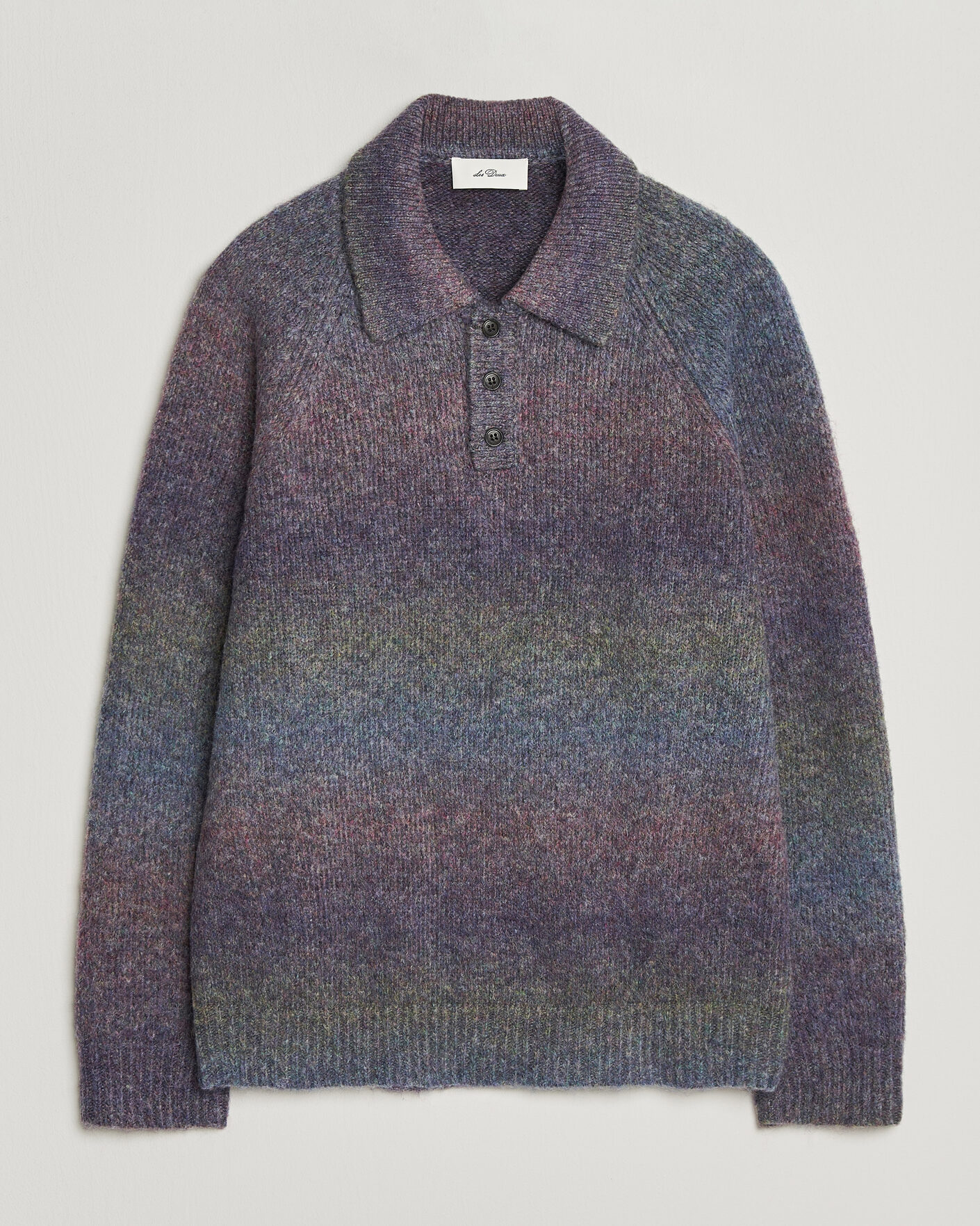 Heren | Truien | LES DEUX | Gradient Knitted Polo Spiced Plum