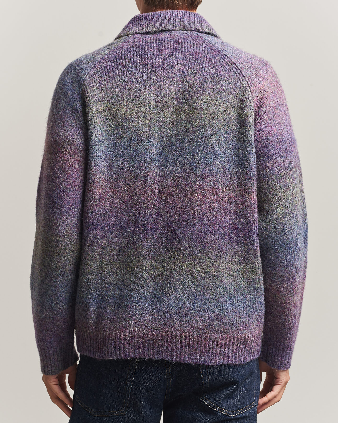 Heren | Truien | LES DEUX | Gradient Knitted Polo Spiced Plum