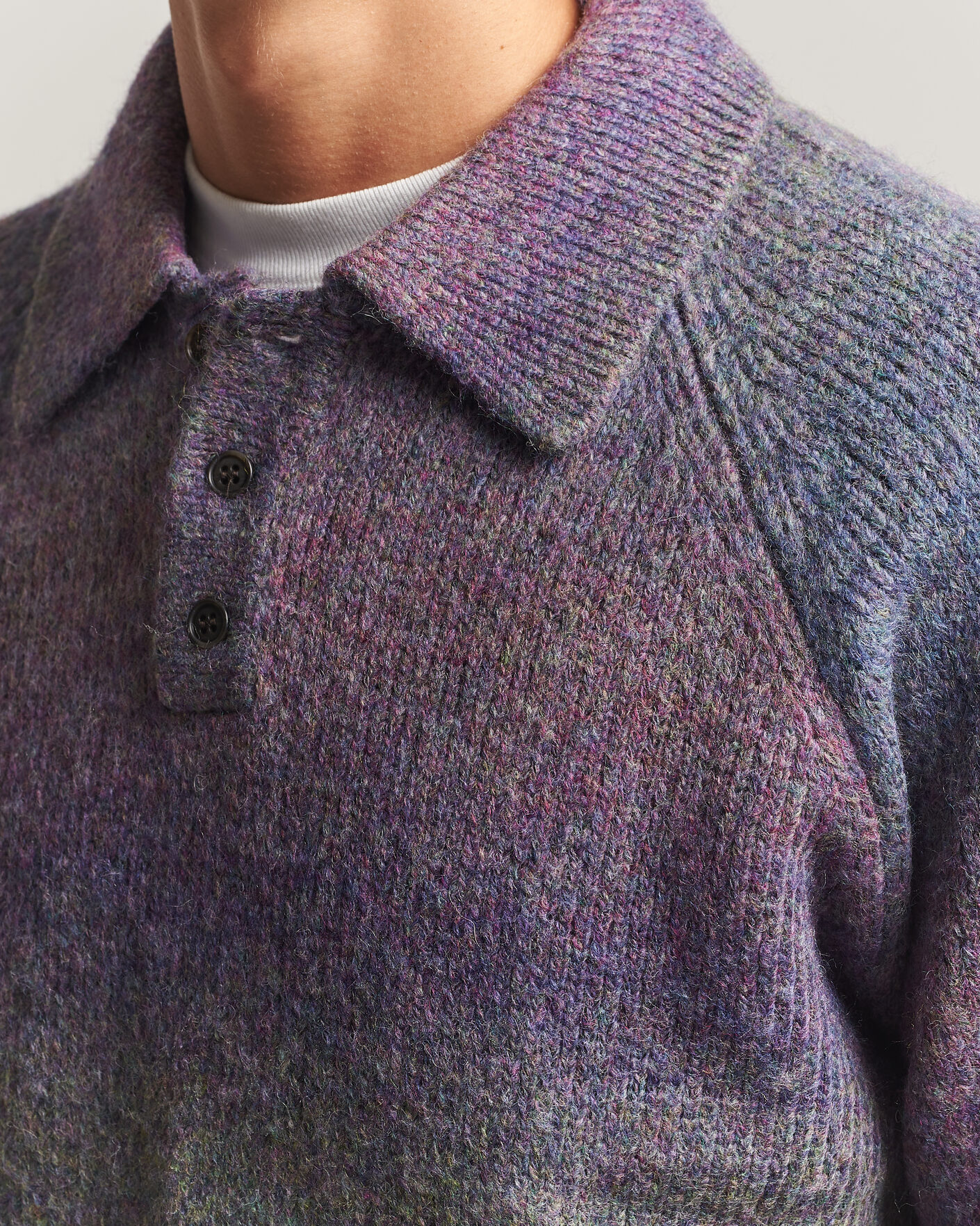 Heren | Truien | LES DEUX | Gradient Knitted Polo Spiced Plum
