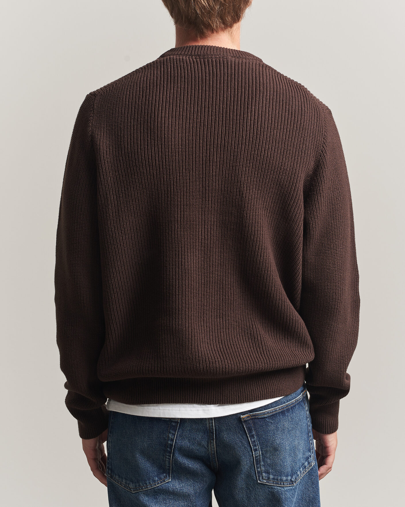 Heren | Truien | LES DEUX | Rib Crewneck Knit Molé Brown