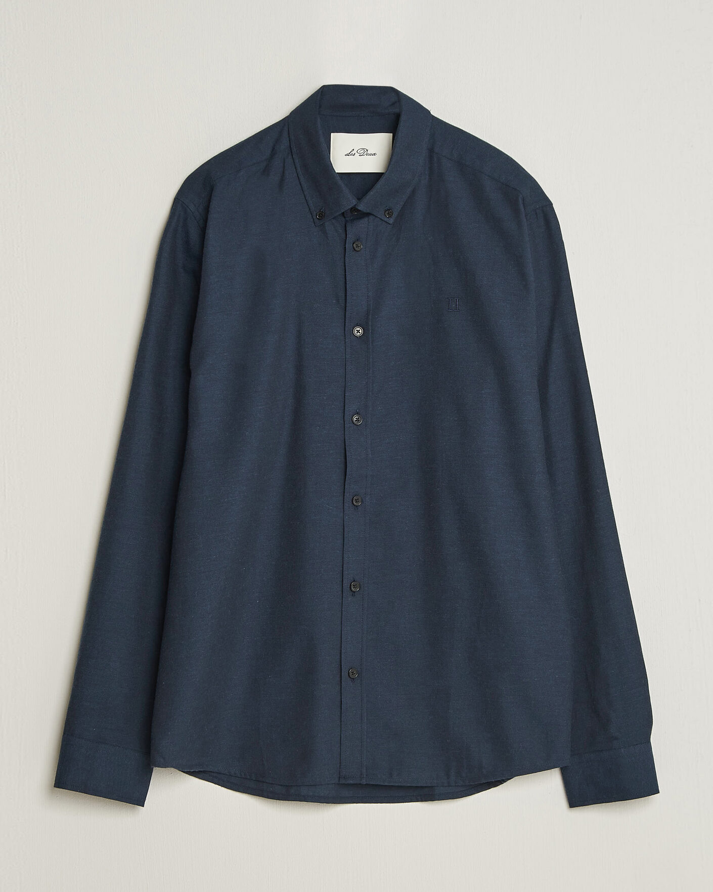 Heren | Overhemden | LES DEUX | Soft Flannel Shirt Dark Navy