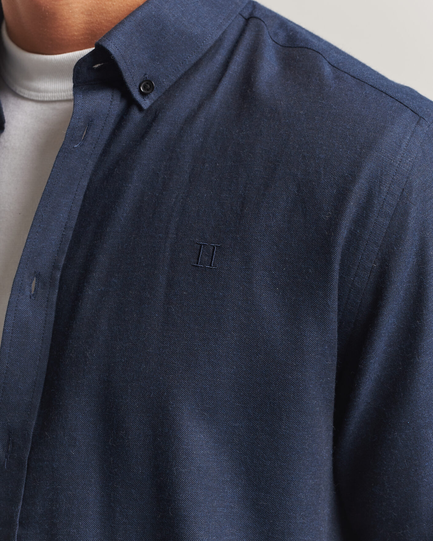 Heren | Overhemden | LES DEUX | Soft Flannel Shirt Dark Navy