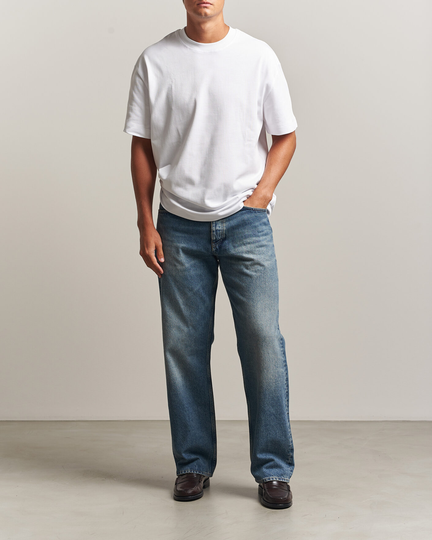 Heren | T-shirts | LES DEUX | Heavyweight T-Shirt White