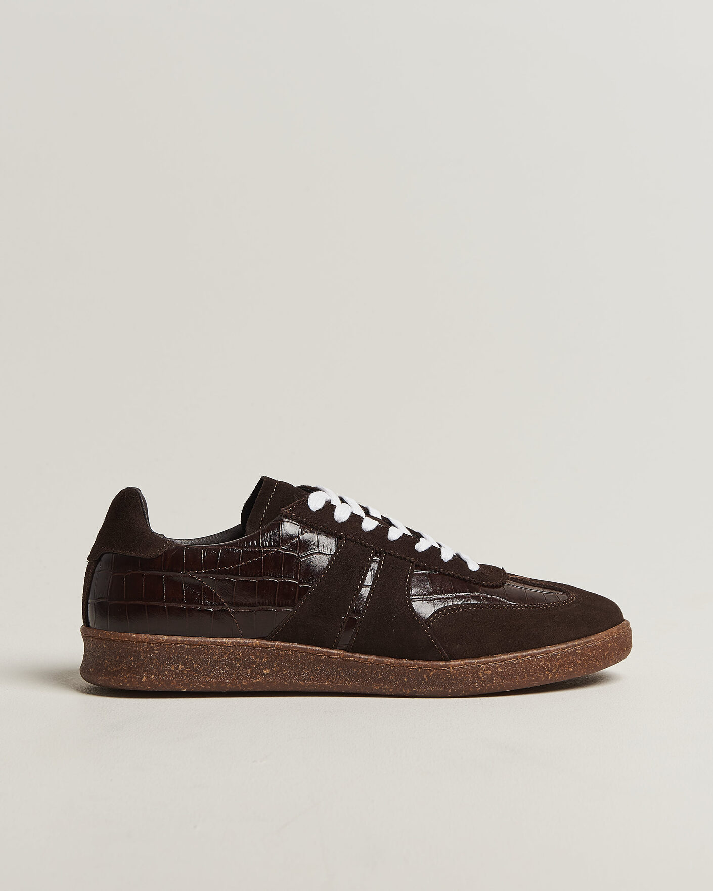 Heren | Sneakers | LES DEUX | Croco Sneaker Molé Brown