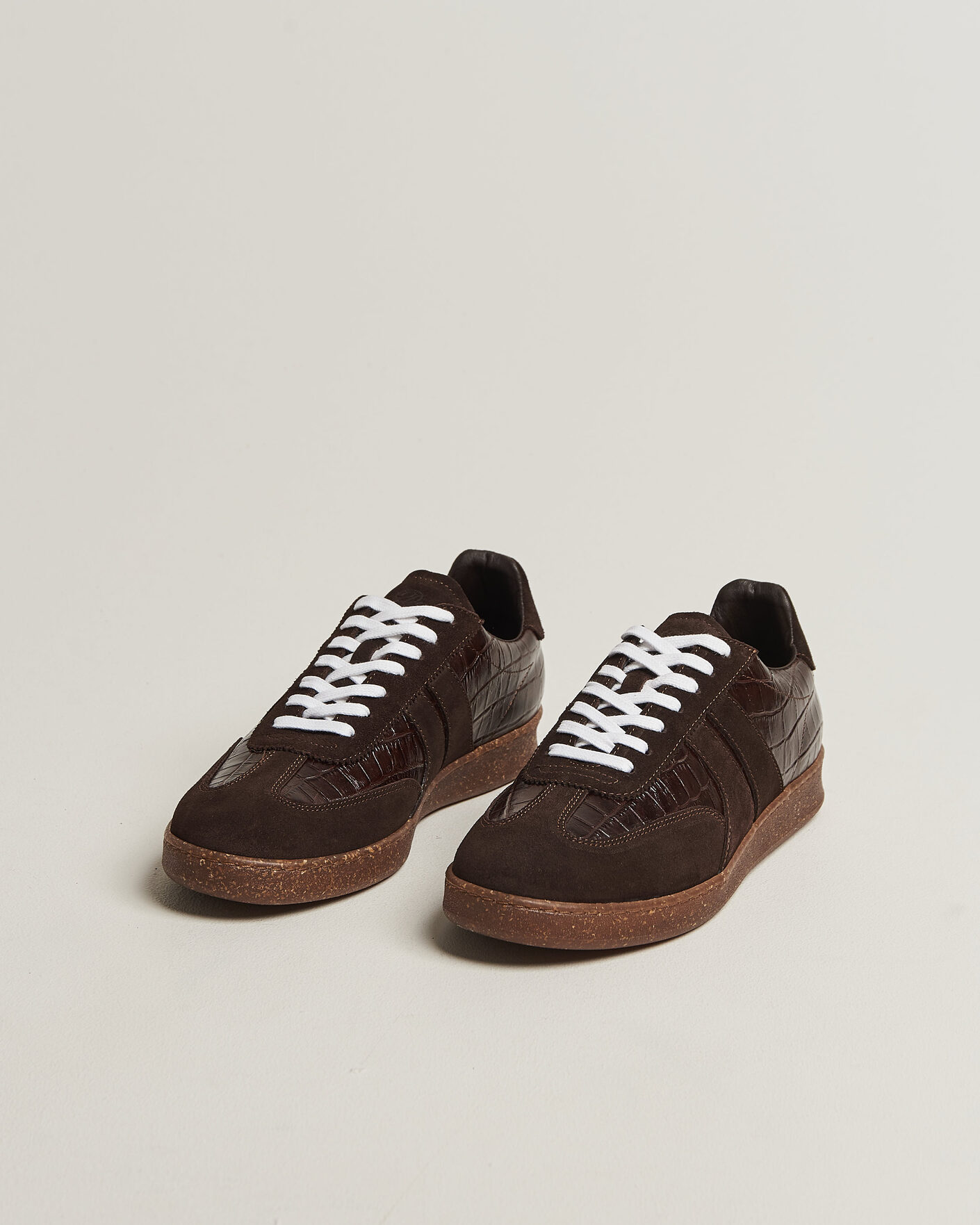 Heren | Sneakers | LES DEUX | Croco Sneaker Molé Brown