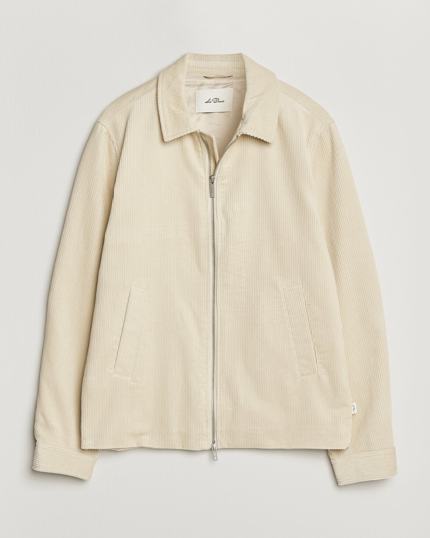 Heren | Jassen | LES DEUX | Corduroy Zipper Coach Jacket Ivory