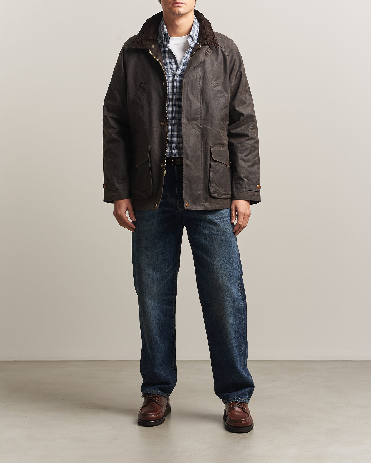 Heren | Jassen | Manifattura Ceccarelli | Rain Caban Wax Cloth Chocolate