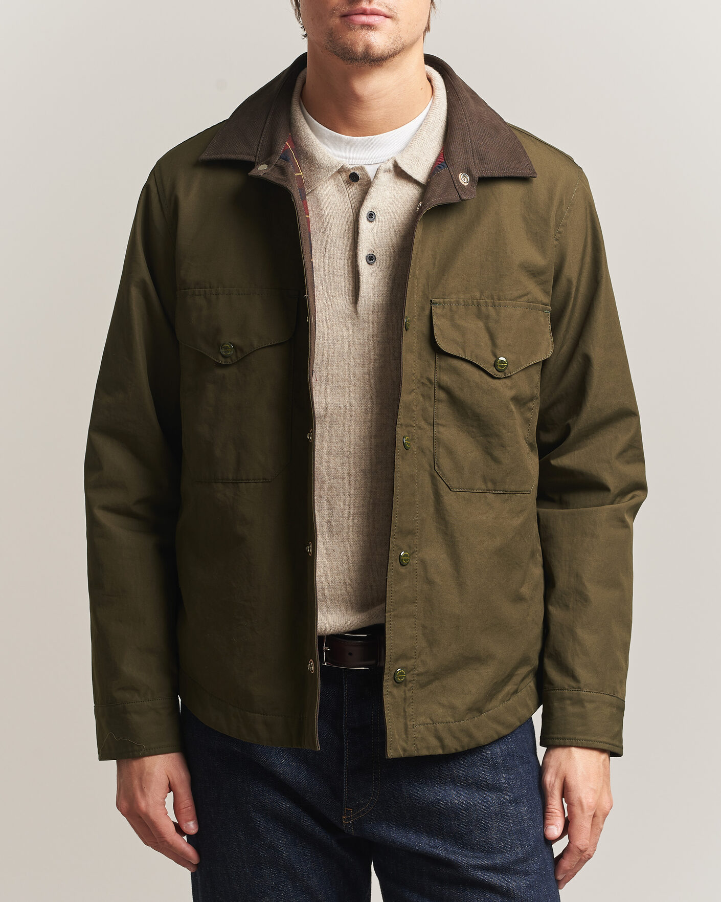 Heren | Jassen | Manifattura Ceccarelli | Double Pocket Shirt Jacket Military Green